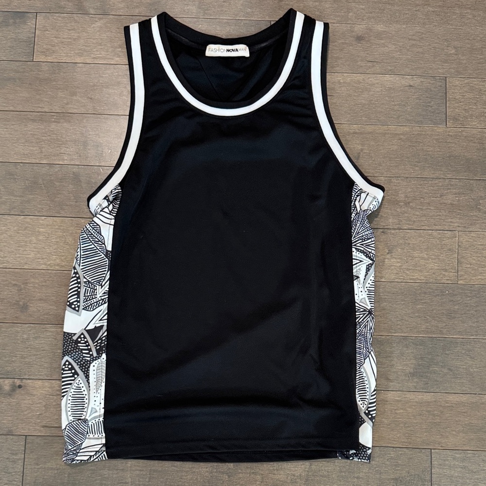 Fashion Nova Black and White Tank Top